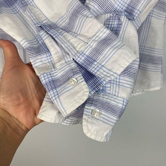 Frank & Eileen BARRY Tailored Button-Up Plaid Shirt - Picture 5 of 8